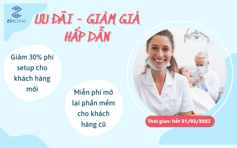 Chương trình giảm giá hấp dẫn cho khách hàng dùng phần mềm ZinClinic