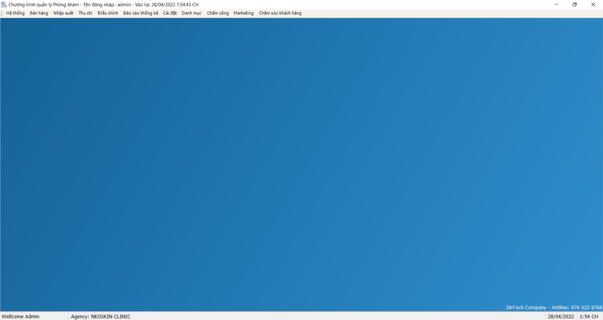 Giao diện phần mềm quản lý